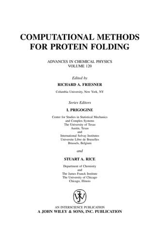 Tapa de Computational methods for protein folding