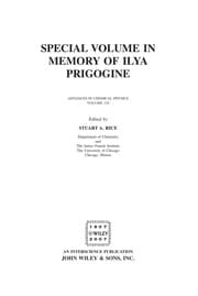 Tapa de Special volume in memory of Ilya Prigogine