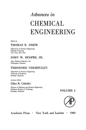 Tapa de Advances in chemical engineering