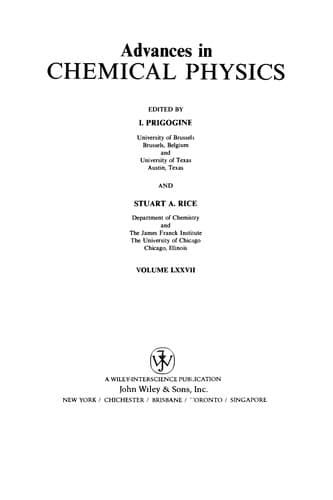 Tapa de Advances in chemical physics