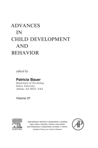 Tapa de Advances in child development and behavior