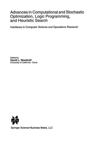 Tapa de Advances in Computational and Stochastic Optimization, Logic Programming, and Heuristic Search