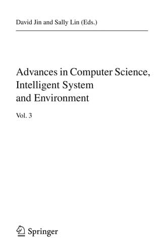 Tapa de Advances in Computer Science, Intelligent System and Environment