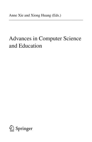 Tapa de Advances in Computer Science and Education