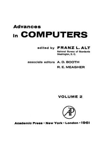 Tapa de Advances in computers