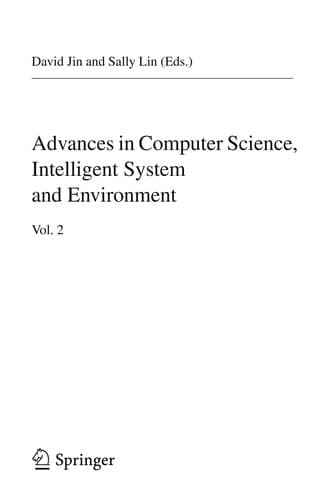 Tapa de Advances in Computer Science, Intelligent System and Environment