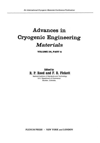 Tapa de Advances in Cryogenic Engineering Materials