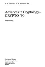 Tapa de Advances in cryptology
