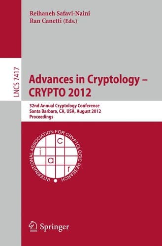 Tapa de Advances in Cryptology – CRYPTO 2012