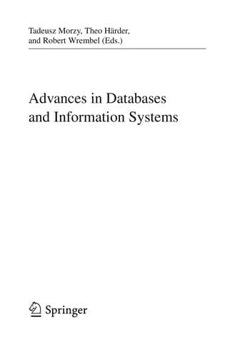 Tapa de Advances in Databases and Information Systems