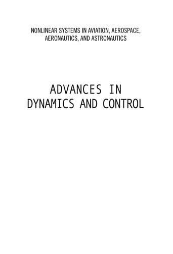 Tapa de Advances in dynamics and control