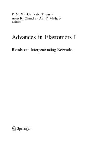 Tapa de Advances in Elastomers I