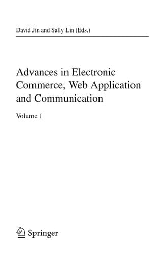 Tapa de Advances in Electronic Commerce, Web Application and Communication