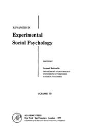 Tapa de Advances in Experimental Social Psychology, 10