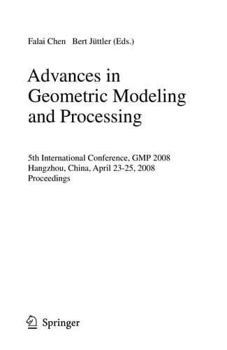 Tapa de Advances in Geometric Modeling and Processing