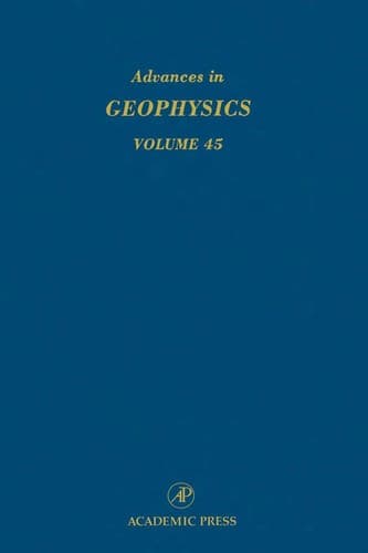 Tapa de Advances in Geophysics