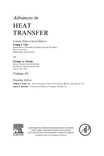 Tapa de Advances in heat transfer