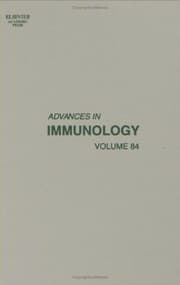 Tapa de Advances in immunology