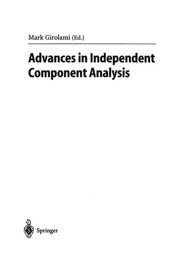 Tapa de Advances in Independent Component Analysis