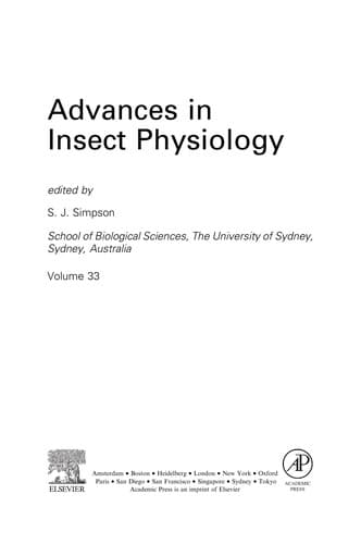 Tapa de Advances in Insect Physiology