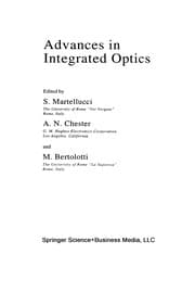 Tapa de Advances in integrated optics
