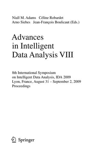 Tapa de Advances in Intelligent Data Analysis VIII