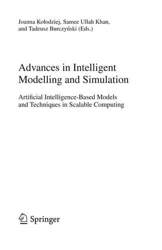 Tapa de Advances in Intelligent Modelling and Simulation