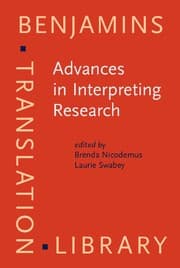 Tapa de Advances in interpreting research