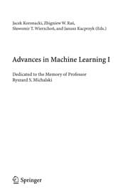 Tapa de Advances in Machine Learning I