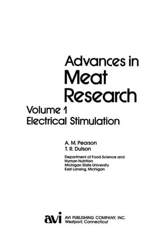 Tapa de Advances in Meat Research