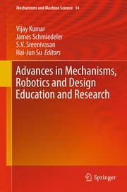 Tapa de Advances in Mechanisms, Robotics and Design Education and Research