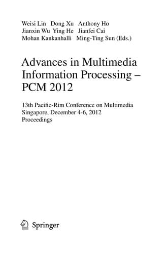Tapa de Advances in Multimedia Information Processing – PCM 2012