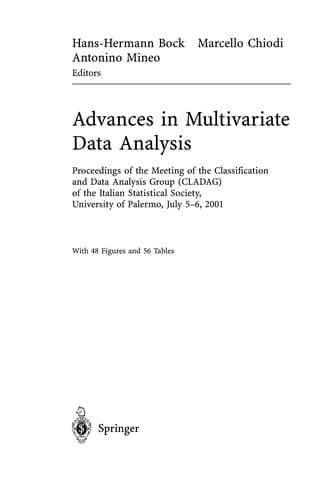 Tapa de Advances in Multivariate Data Analysis