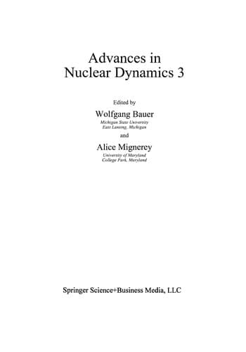 Tapa de Advances in Nuclear Dynamics 3
