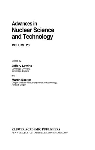 Tapa de Advances in nuclear science and technology