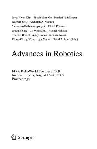 Tapa de Advances in Robotics