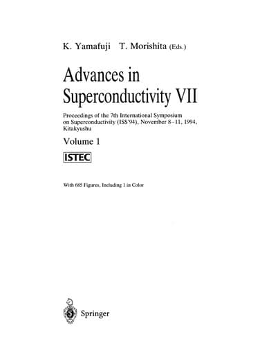 Tapa de Advances in Superconductivity VII