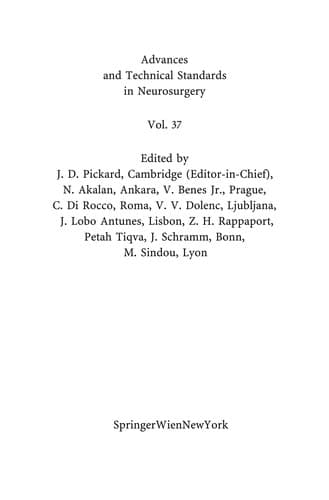 Tapa de Advances and Technical Standards in Neurosurgery