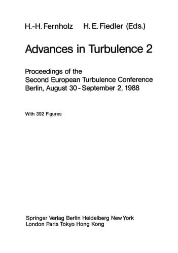 Tapa de Advances in Turbulence 2