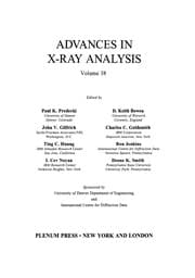 Tapa de Advances in X-Ray Analysis