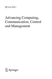 Tapa de Advancing Computing, Communication, Control and Management