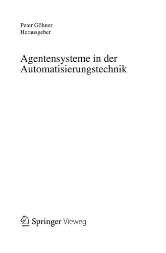Tapa de Agentensysteme in der Automatisierungstechnik