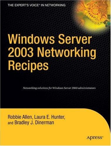 Tapa de Windows Server 2003 Networking Recipes