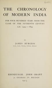 Tapa de The chronology of modern India for four hundred years from the close of the fifteenth century