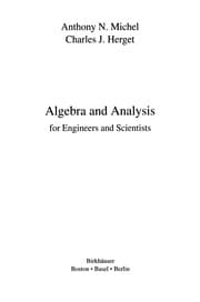 Tapa de Algebra and Analysis for Engineers and Scientists
