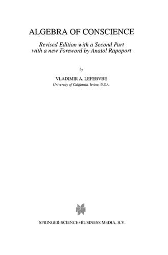 Tapa de Algebra of Conscience
