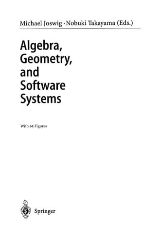 Tapa de Algebra, Geometry and Software Systems
