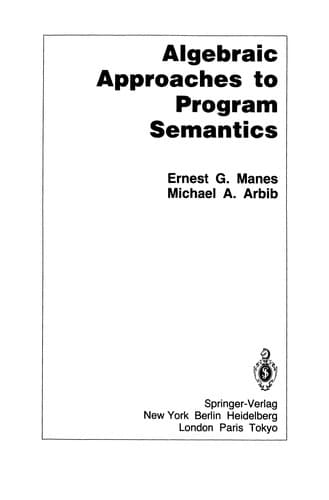 Tapa de Algebraic Approaches to Program Semantics
