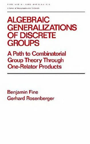 Tapa de Algebraic generalizations of discrete groups
