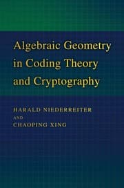 Tapa de Algebraic geometry in coding theory and cryptography